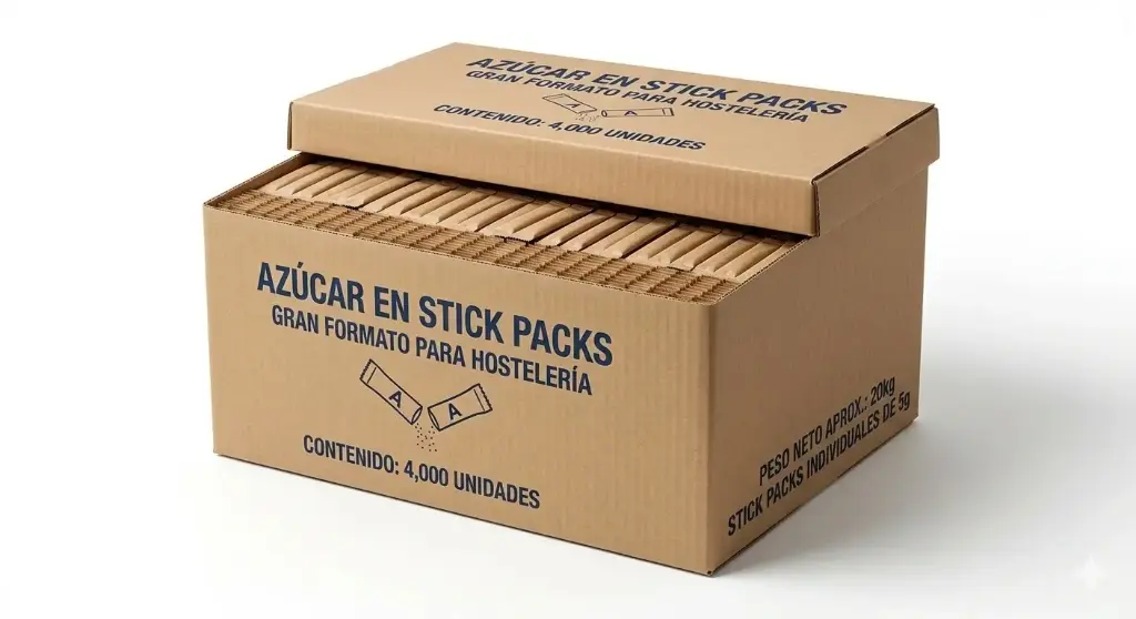 [Cmtbls-00045] Azucar Crema Stick Pack Caja