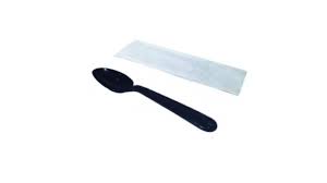 [Cbs-00061] Combo 1 Pza Negro (Cuchara Y Servilleta) Mw M5