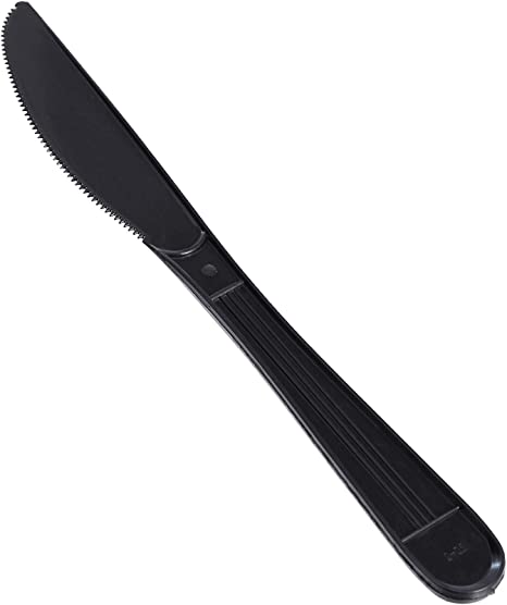 [Ctria-00097] Cuchillo Plastico Negro Heavy Weight