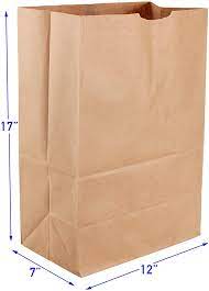 Funda Papel 25Lb Kraft 12"x7"x17"