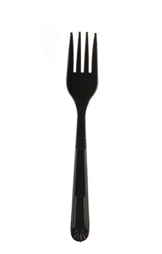[Ctria-00123] Tenedor Plastico Negro Heavy Weight