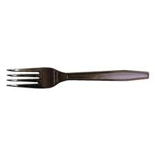[Ctria-00124] Tenedor Plastico Negro Medium Weight