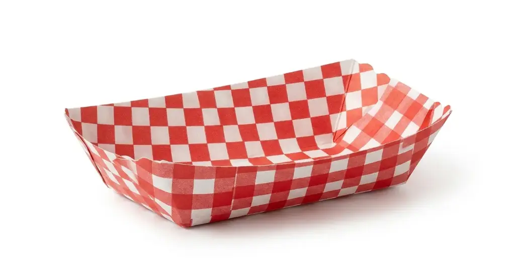 [BdC-00061] Bandeja Carton Hotdog Redcheck