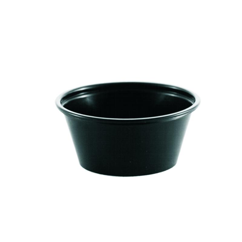 Salsera Plastica 2oz Negra 62mm