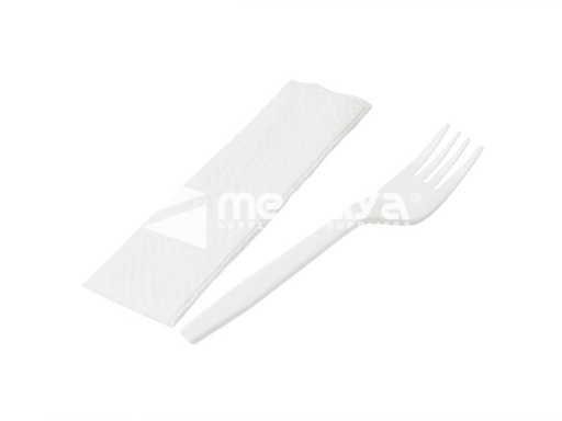 [Cbs-00058] Combo 1 Pza Blanco (Tenedor Y Servi) Mw